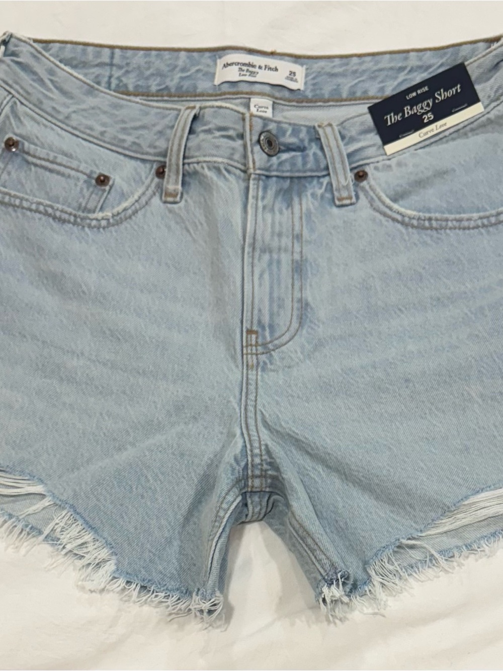 Abercrombie & Fitch Curve Love Low Rise Baggy Shorts
